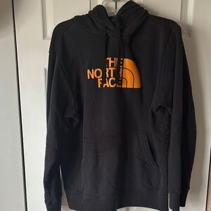 The North Face Men's Black and Orange Hoodie